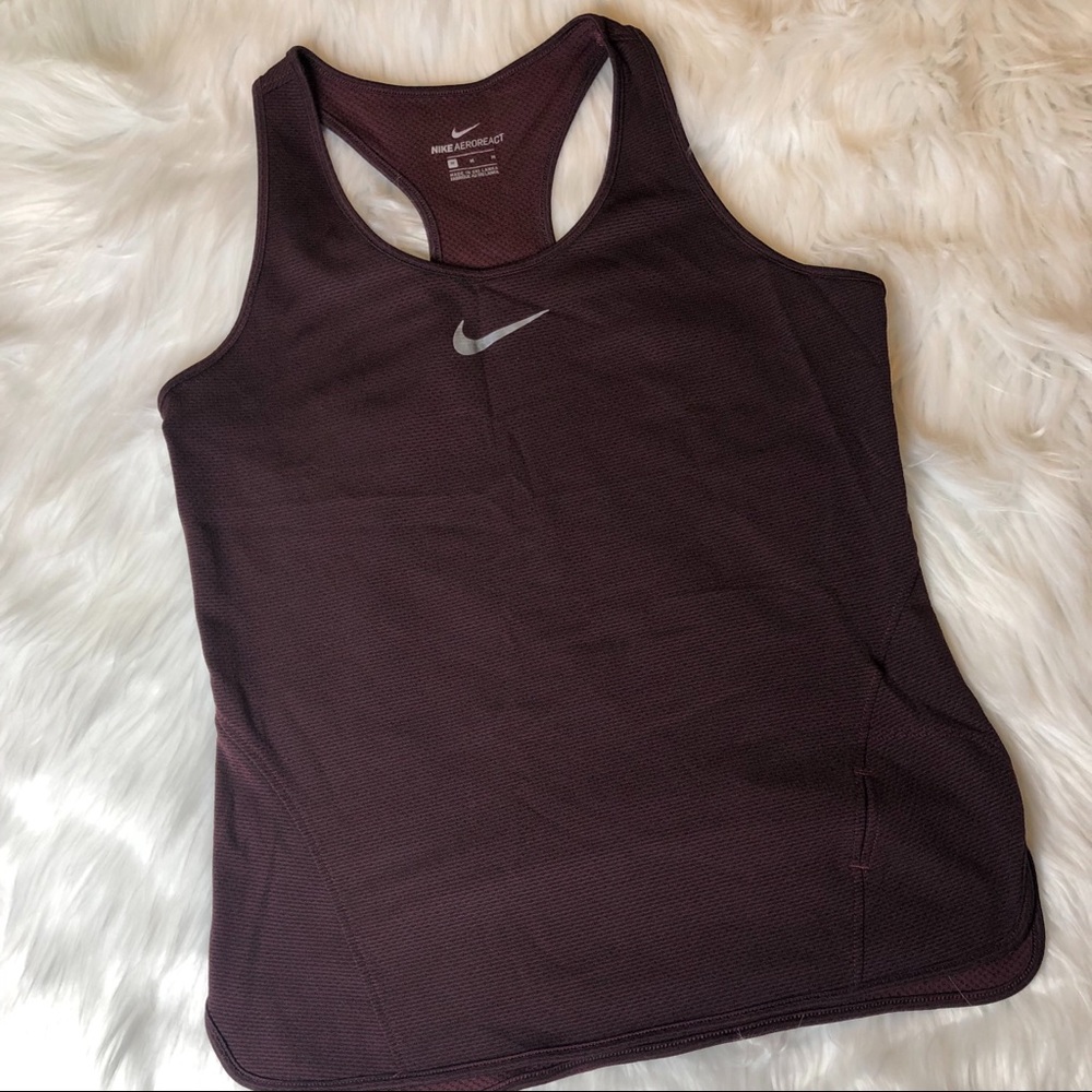 maroon razor back nike tank top